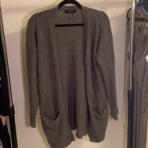 Gray cardigan